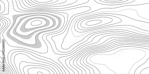 White wave paper curved reliefs abstract background, Vector geographic contour map. Topographic map patterns, topography line map. Vintage outdoors style 