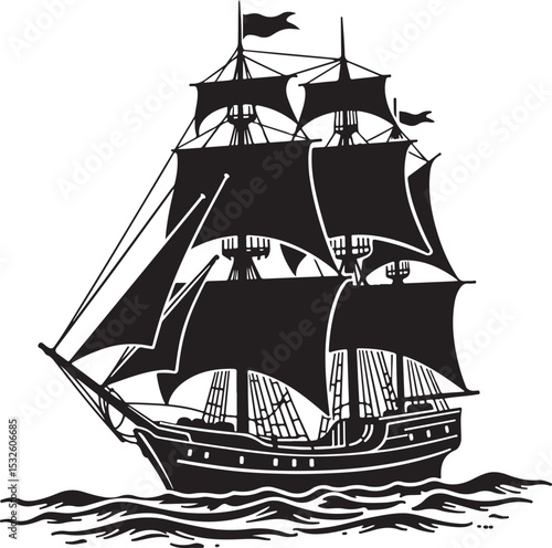 Vintage Sailing Ship Silhouettes – Black & White Nautical Vector Set

Old and Modern Ship Illustrations – Maritime Silhouette Collection

Historic Sailboat and Cargo Ship Silhouettes – Nautical Vector