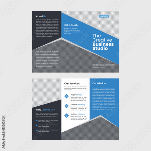 corporate tri fold business brochure