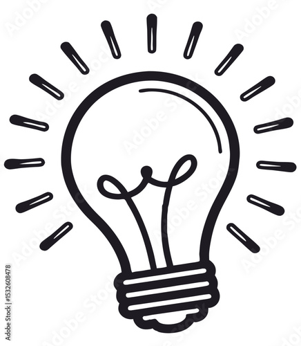 Bright idea lightbulb inspiration innovation concept