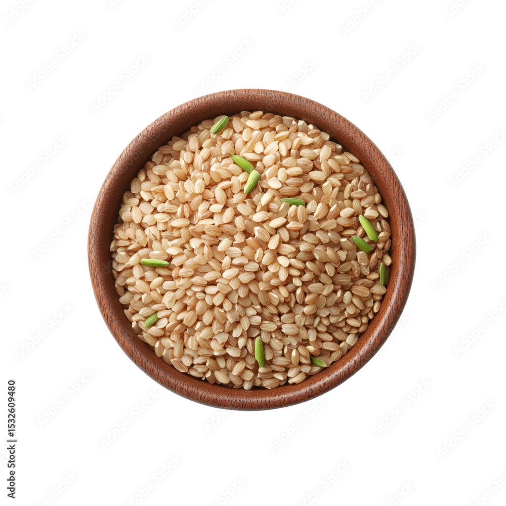 Bowl of Organic Brown Rice Grains Bowl of Organic Brown Rice Grains