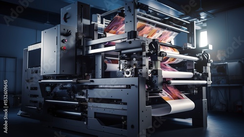 A photo of a flexographic printing press
