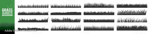 Grass Borders Set. Realistic and Flat Vector Lawn Designs on Transparent Background, Isolated Grass Strips for Landscape and Nature Illustration