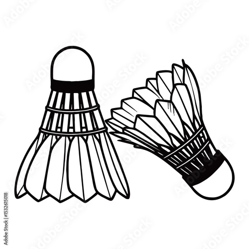 image of a shuttlecock silhouette on a white background