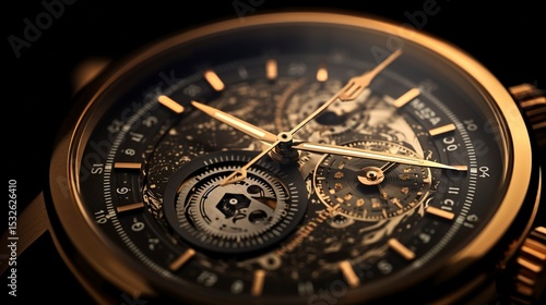 A photo of a watch dial illuminated in low light