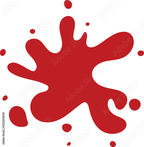 red paint splash