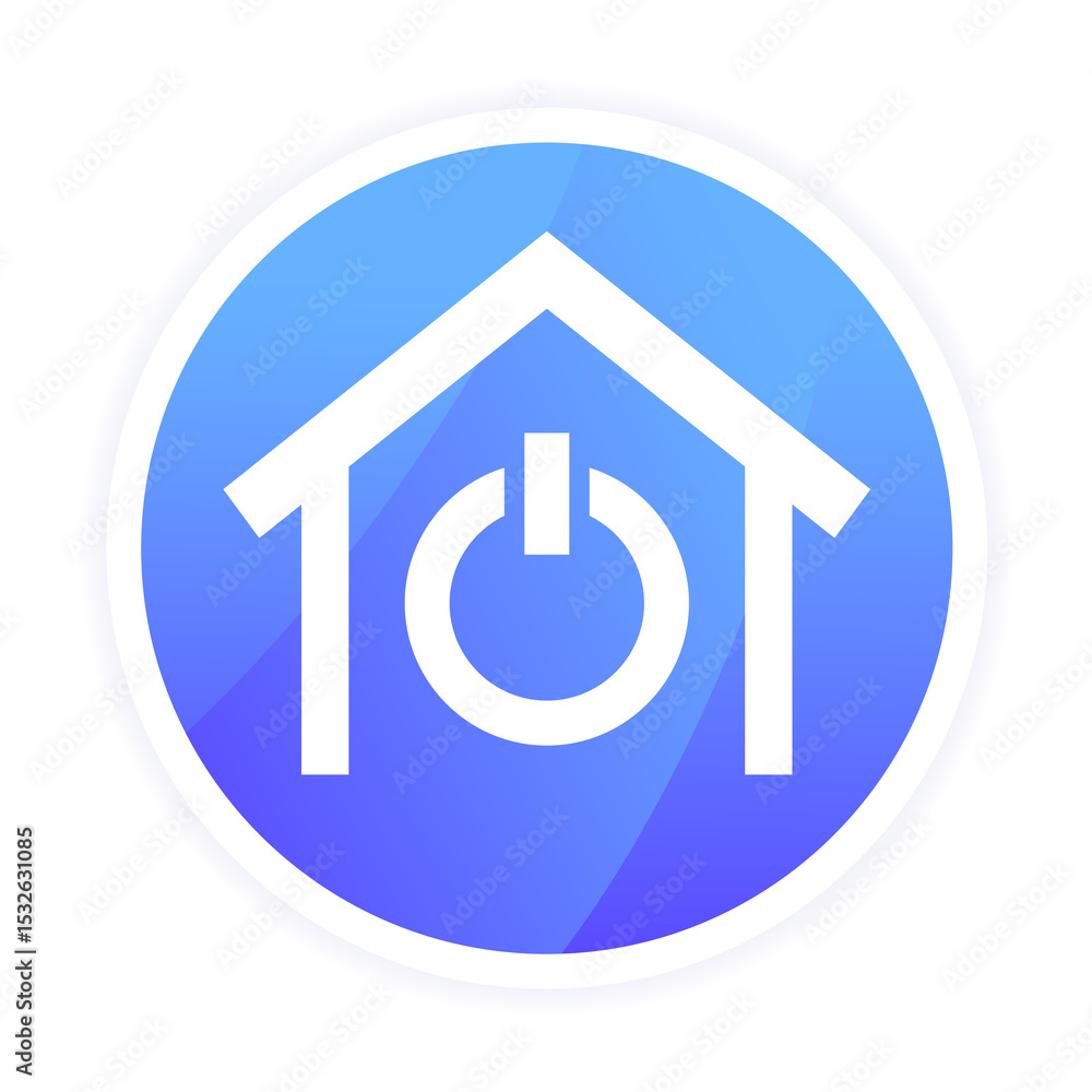 Smart home icon logo with a house Smart home icon logo with a house