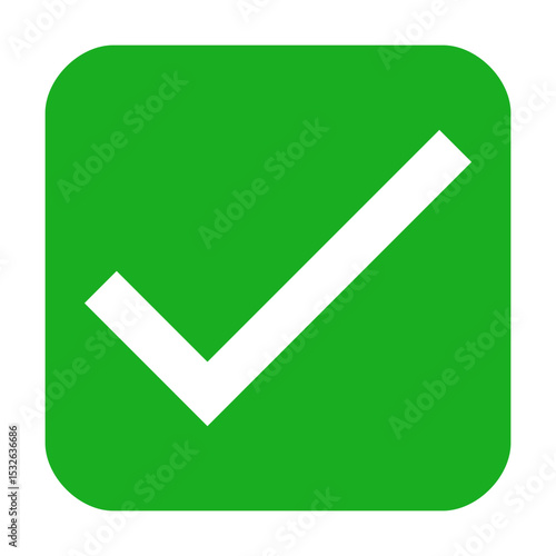 Free Download Thin check mark icon in green square button - GFXLoad