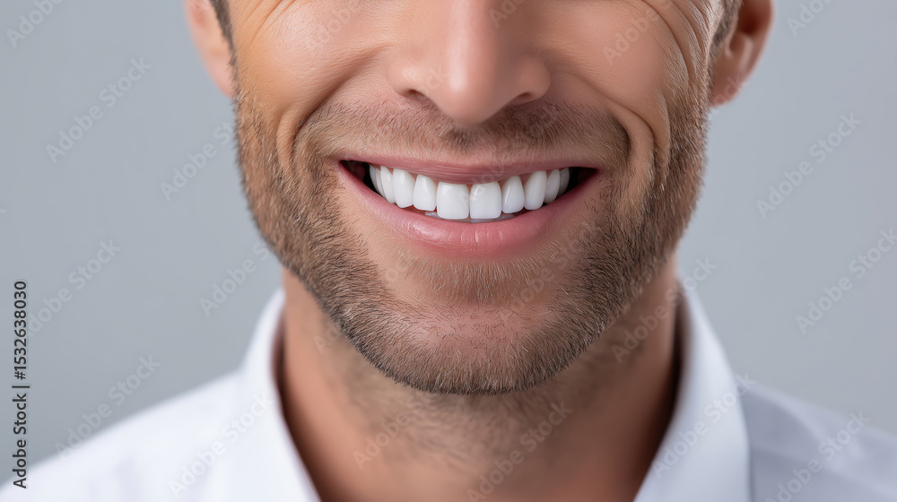 Fototapeta premium Bright Smile and Dental Health Tips for a Confident Look