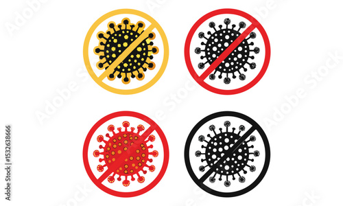 Coronavirus icon set