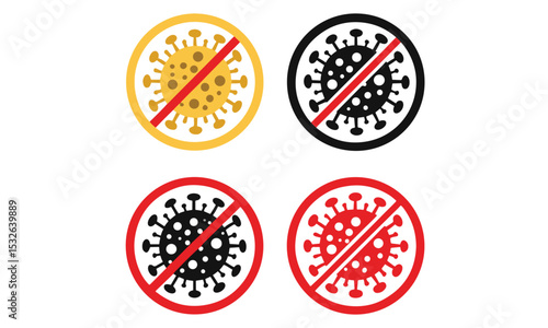 Coronavirus icon set