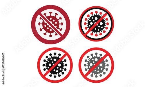 Coronavirus icon set