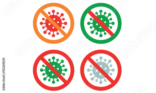 Coronavirus icon set