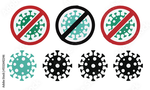 Coronavirus icon set
