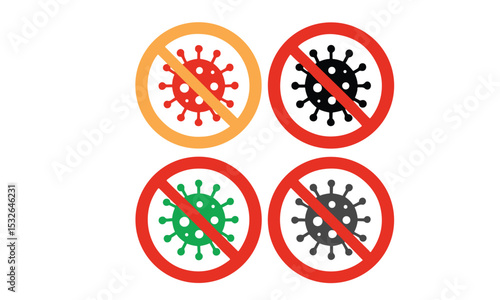 Coronavirus icon set