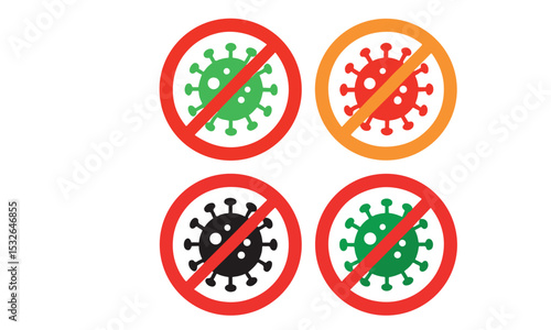 Coronavirus icon set