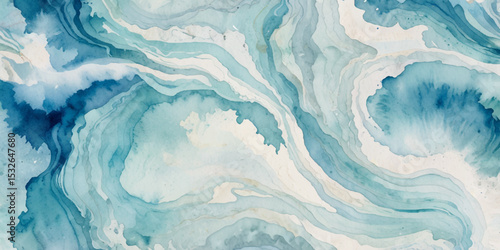 Art teal soft blue sea water ocean wavy and silver marble texture background. Water  ocean wave white and soft blue aqua, teal and marble texture