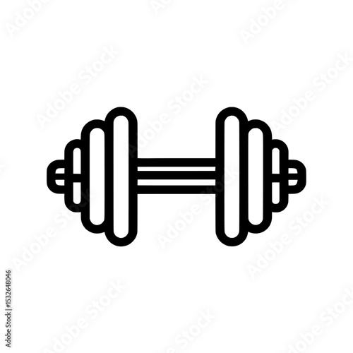 A flat modern icon representing heavy mass metal weight is utilized by apps and websites