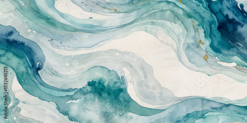 Art teal soft blue sea water ocean wavy and silver marble texture background. Water  ocean wave white and soft blue aqua, teal and marble texture