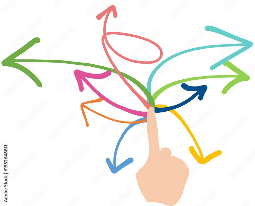 Obraz premium 目標達成へのロードマップのイラスト