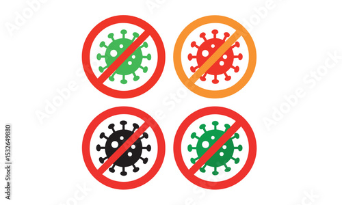 Coronavirus icon set