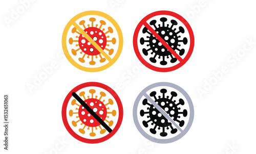 Coronavirus icon set