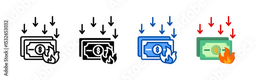 Crisis icon set bundle. Multi style icon collection perfect for websites, apps, and presentations. Simple vector icon collection