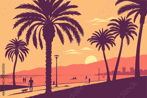 sunset at the beach