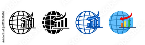 Global crisis icon set bundle. Multi style icon collection perfect for websites, apps, and presentations. Simple vector icon collection