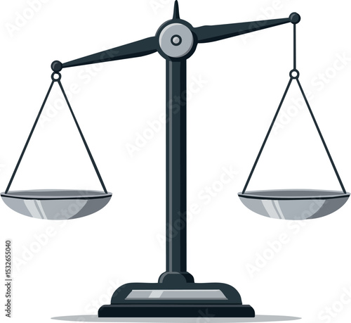 Justice balance scale symbol illustration for law and fairness concept vector graphic 