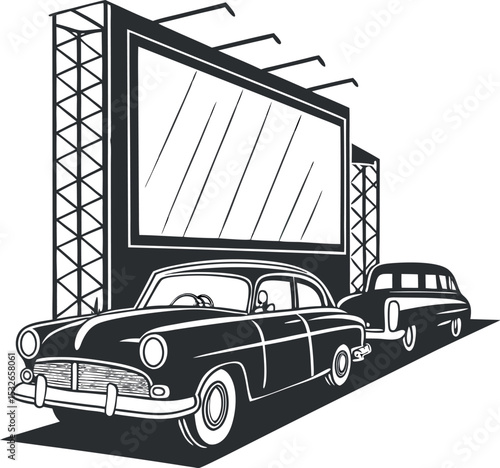 retro car vector illustration