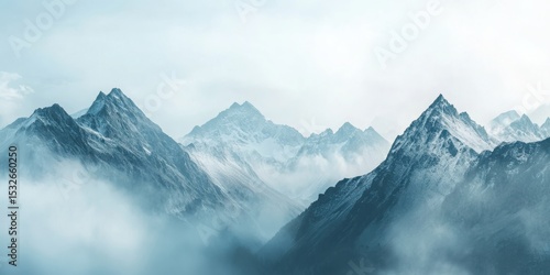 Wallpaper Mural mountain landscape with clouds Torontodigital.ca