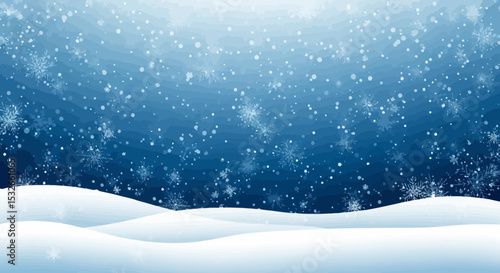 Winter Wonderland Snowy Landscape Background Illustration