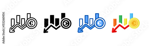 Loss icon set bundle. Multi style icon collection perfect for websites, apps, and presentations. Simple vector icon collection