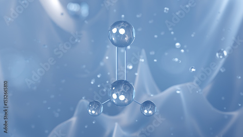 Quadro su tela formaldehyde molecular structure, 3d model molecule, simple aldehyde structural