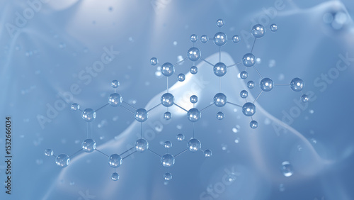 Tableau sur toile estriol molecular structure, 3d model molecule, steroid hormone structural chemi