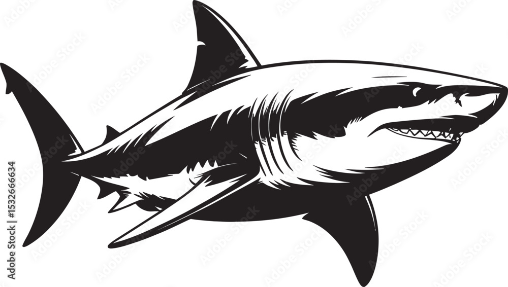 Obraz premium shark vector illustration