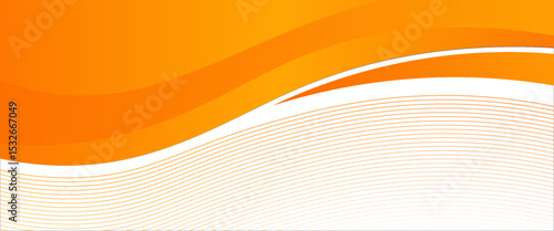 Vector orange line background curve element with white space for text and message design, overlapping layers, vector