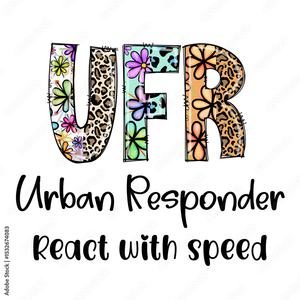 Obraz premium UFR Urban Responder React With Speed Design
