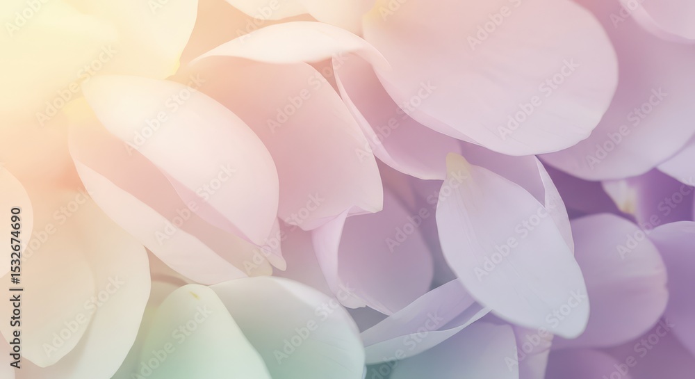 Fototapeta premium Flower Petals in Pastel Colors