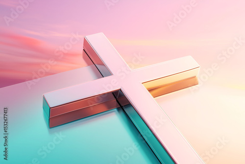 Christian Cross Christianity background pink sky sunrise sunset Jesus Christ salvation resurrection