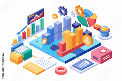 Underground Cable Repair by Utility Workers – Isometric Illustration