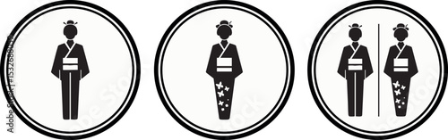 WC toilet icons. Human male or female signs.