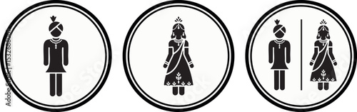 WC toilet icons. Human male or female signs.
