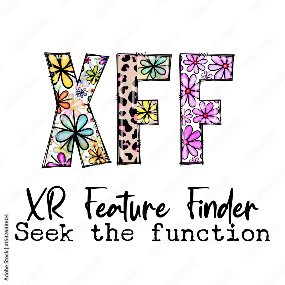 Fototapeta premium XRF Feature Finder Seek the Function Colorful Design