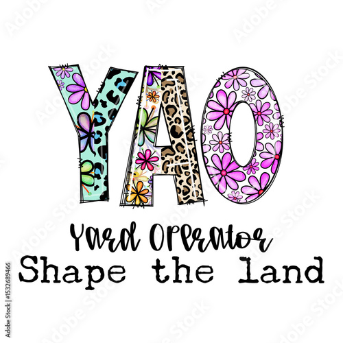 YAO Land Operator Design with Flowers and Leopard Print