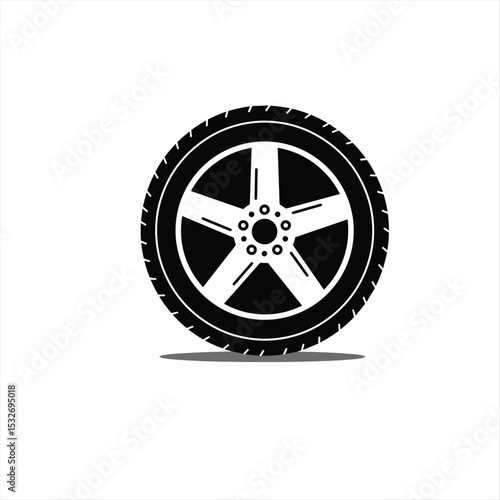 tire and wheels logo, automotive logo design