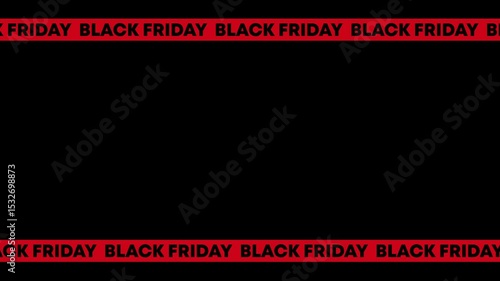 4k seamless animation of black 4k seamless animation of black friday text written on red banner text written on red banner