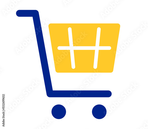 ショッピングカートのシンプルなアイコン　ベクター