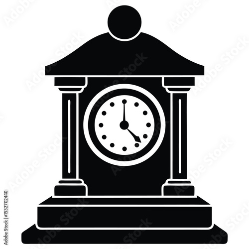 mantel clock vector